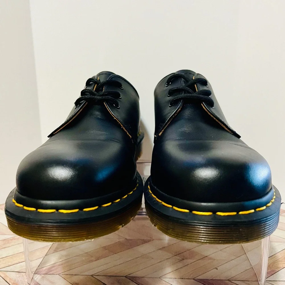 Dr Martens 1461 Oxford Black Smooth Leather Mens 9 Womens 10 Goth Dark Academia